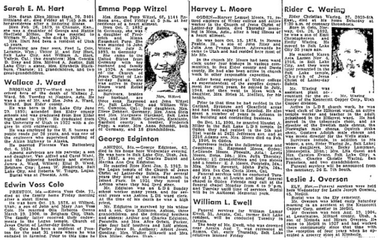 Reading the Obituaries.